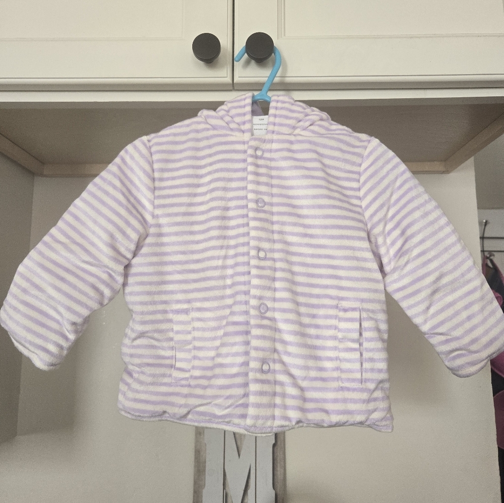 Purple and White Fleece